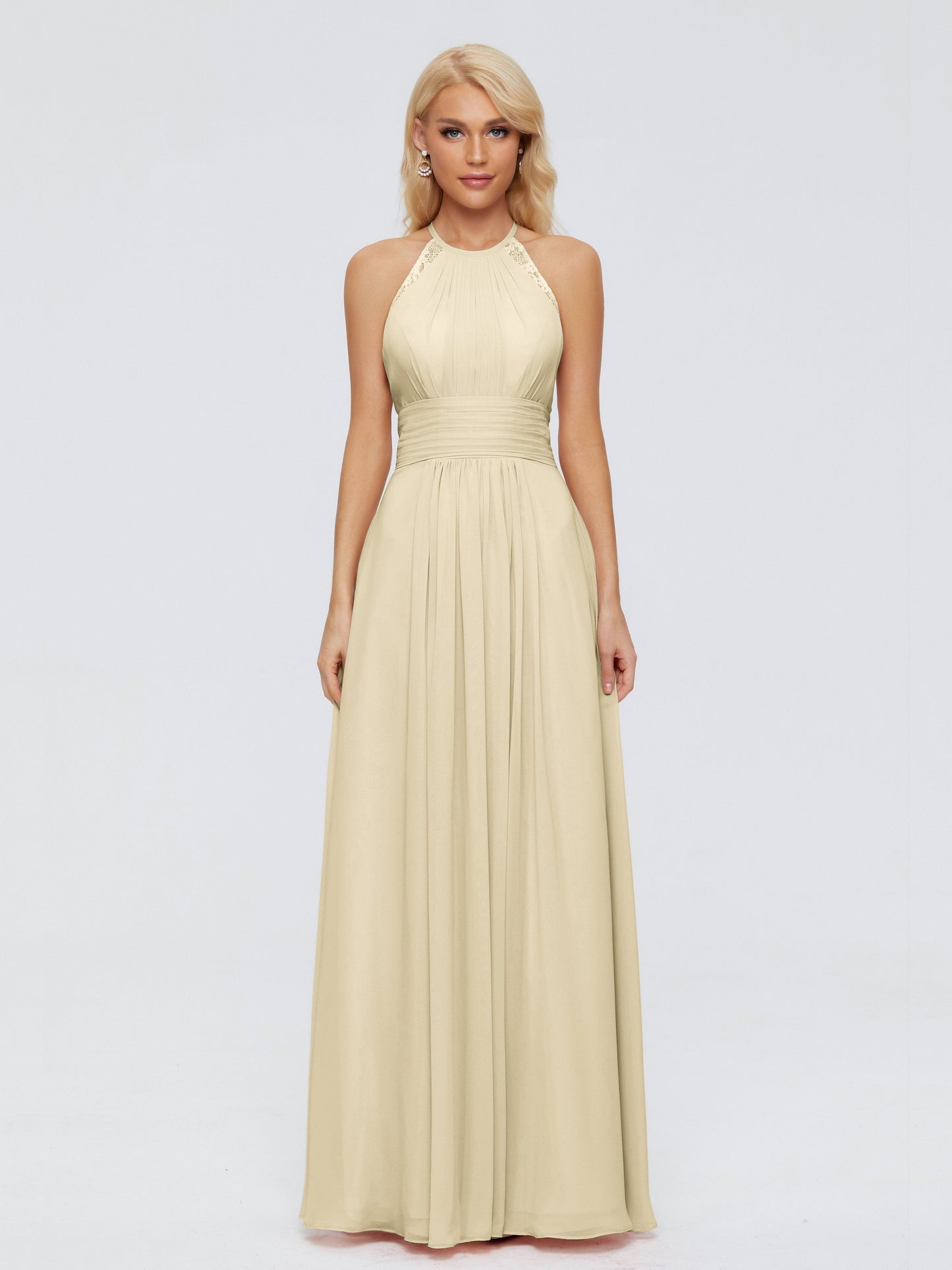 Arya Halter Chiffon Bridesmaid Dresses