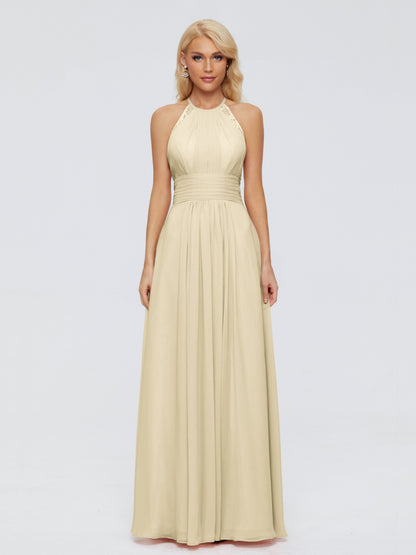 Arya Halter Chiffon Bridesmaid Dresses