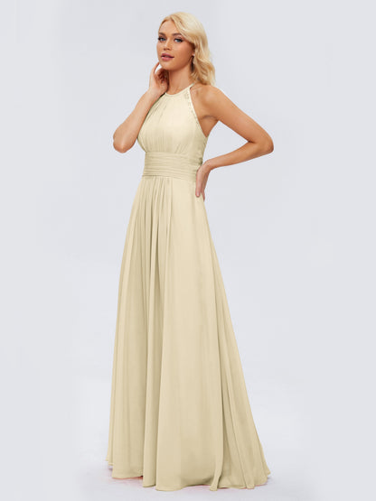 Arya Halter Chiffon Bridesmaid Dresses