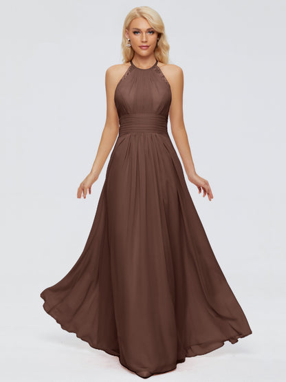 Arya Halter Chiffon Bridesmaid Dresses