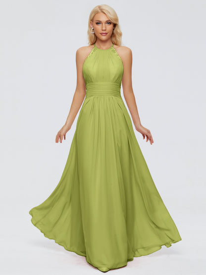 Arya Halter Chiffon Bridesmaid Dresses
