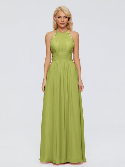 Arya Halter Chiffon Bridesmaid Dresses