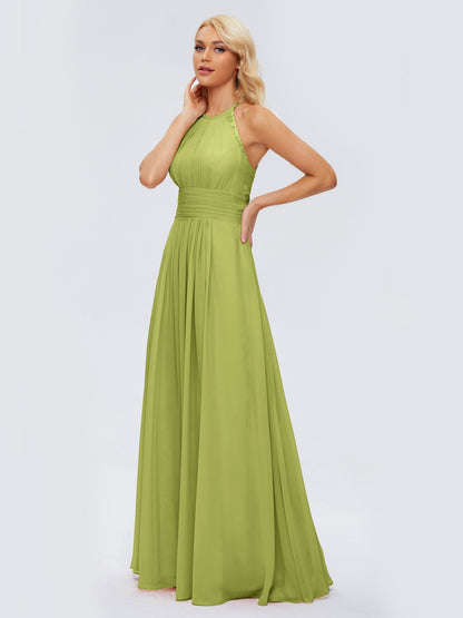 Arya Halter Chiffon Bridesmaid Dresses