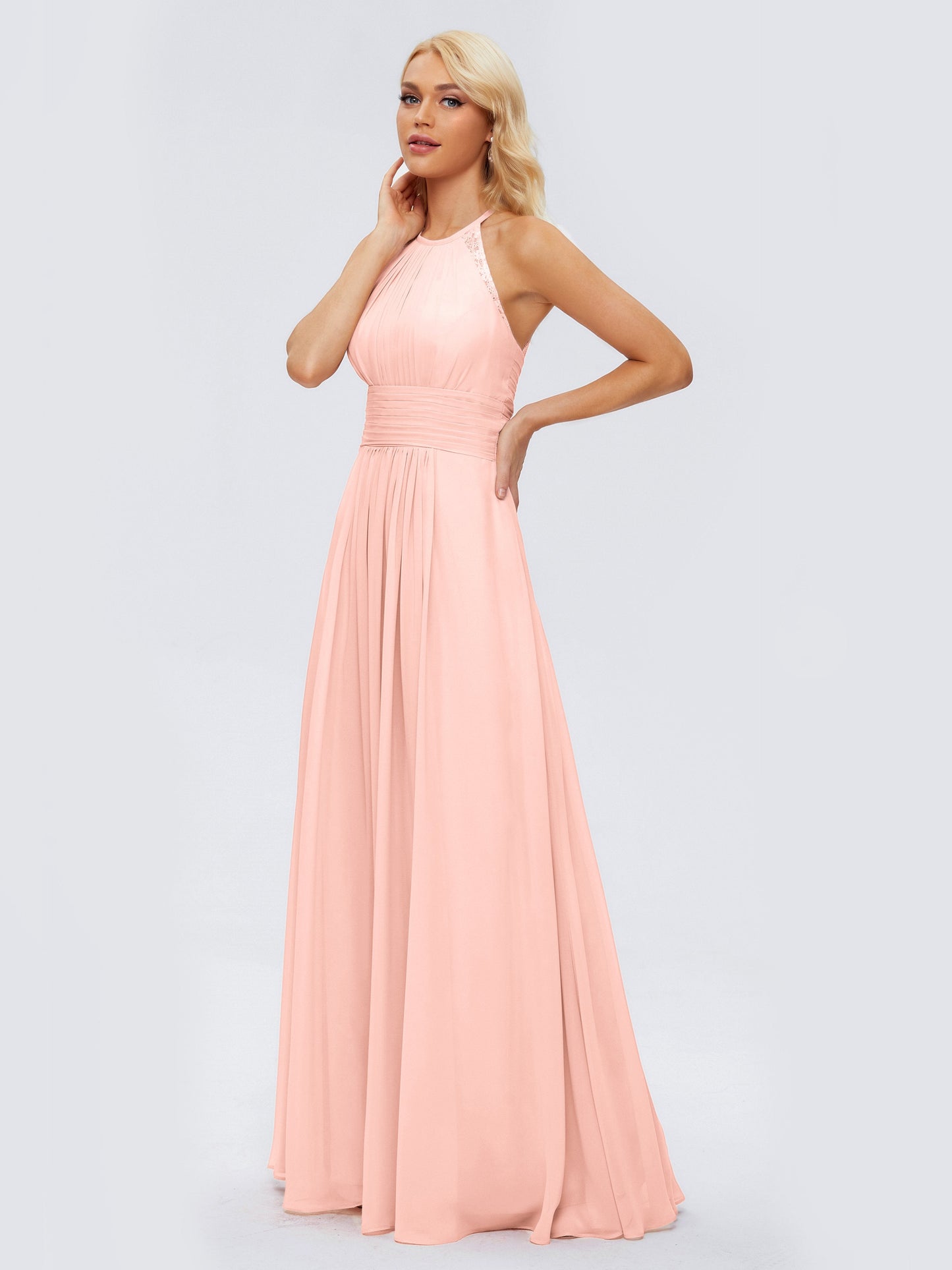 Arya Halter Chiffon Bridesmaid Dresses