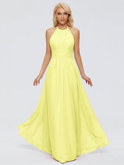 Arya Halter Chiffon Bridesmaid Dresses