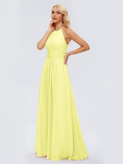 Arya Halter Chiffon Bridesmaid Dresses