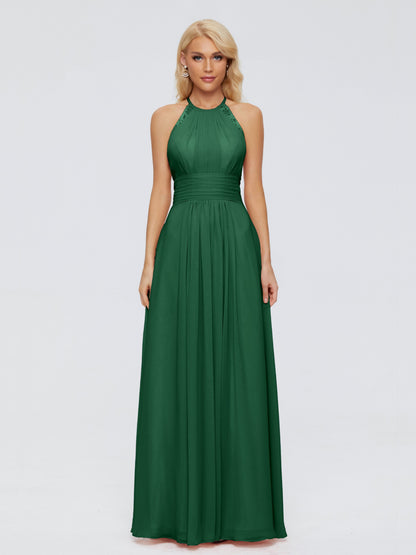 Arya Halter Chiffon Bridesmaid Dresses