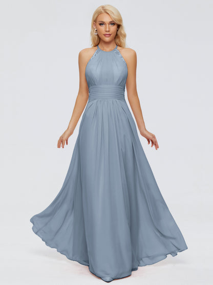 Arya Halter Chiffon Bridesmaid Dresses
