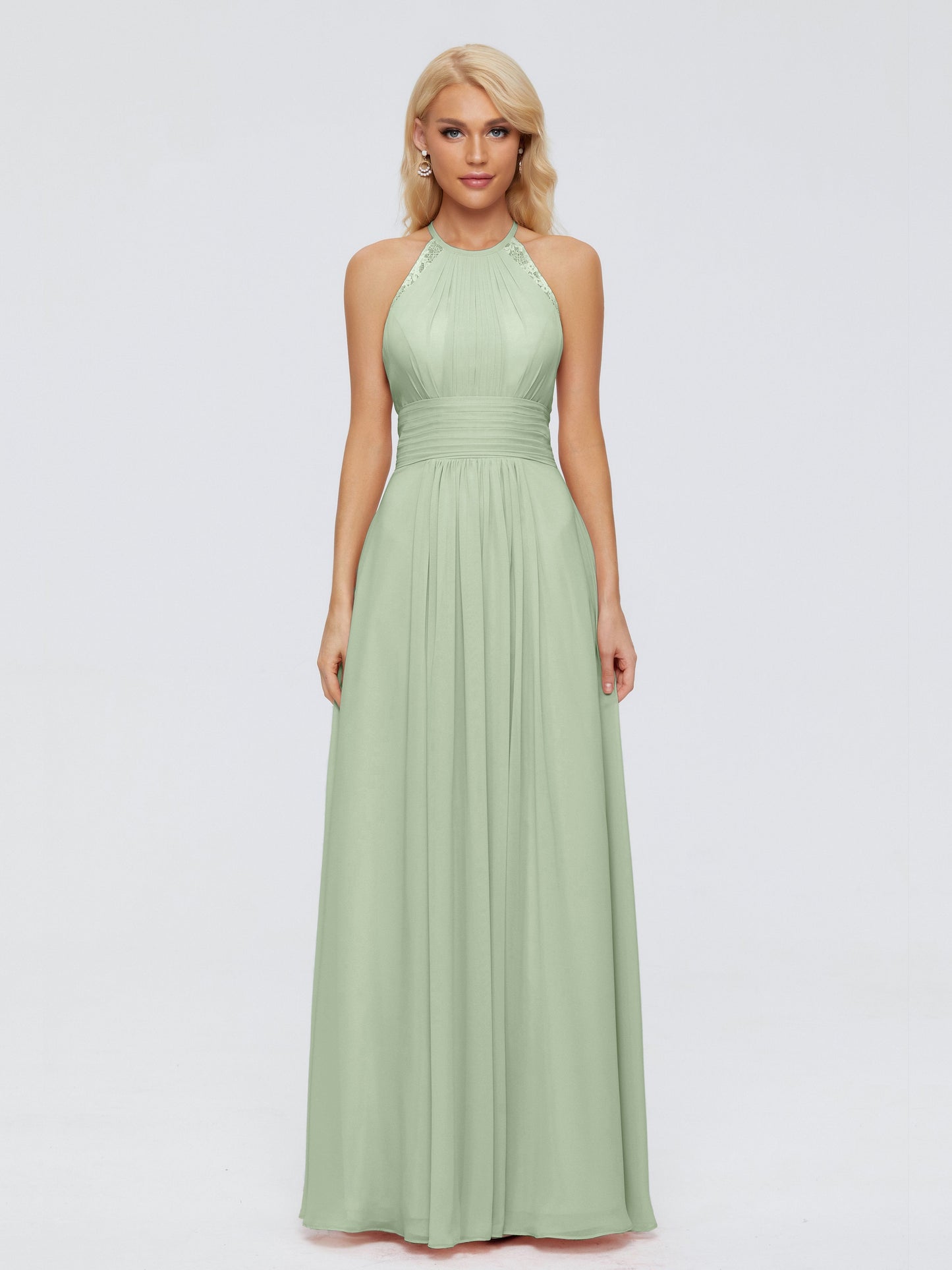 Arya Halter Chiffon Bridesmaid Dresses