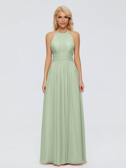 Arya Halter Chiffon Bridesmaid Dresses