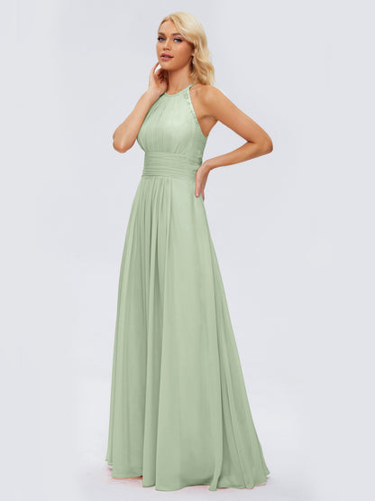 Arya Halter Chiffon Bridesmaid Dresses