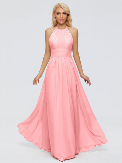 Arya Halter Chiffon Bridesmaid Dresses
