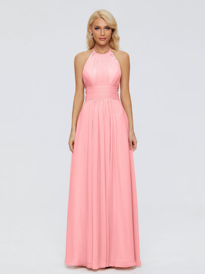 Arya Halter Chiffon Bridesmaid Dresses