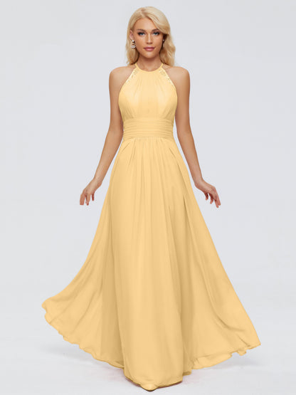 Arya Halter Chiffon Bridesmaid Dresses