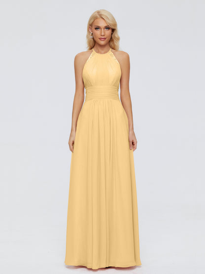 Arya Halter Chiffon Bridesmaid Dresses