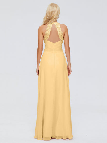 Arya Halter Chiffon Bridesmaid Dresses