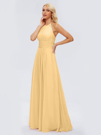 Arya Halter Chiffon Bridesmaid Dresses