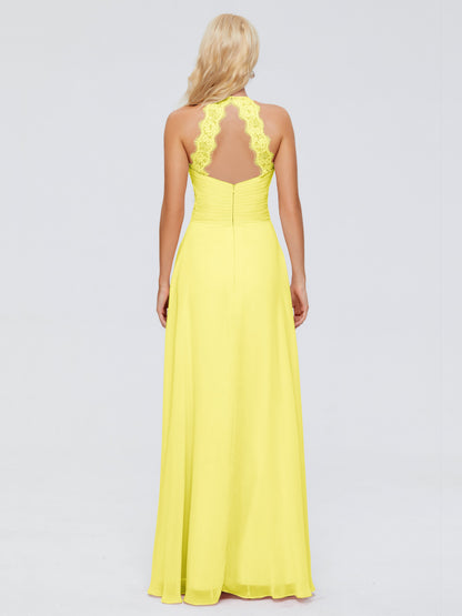 Arya Halter Chiffon Bridesmaid Dresses
