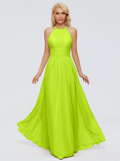 Arya Halter Chiffon Bridesmaid Dresses