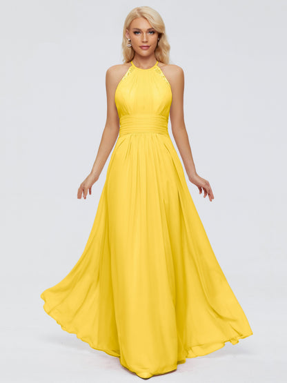 Arya Halter Chiffon Bridesmaid Dresses