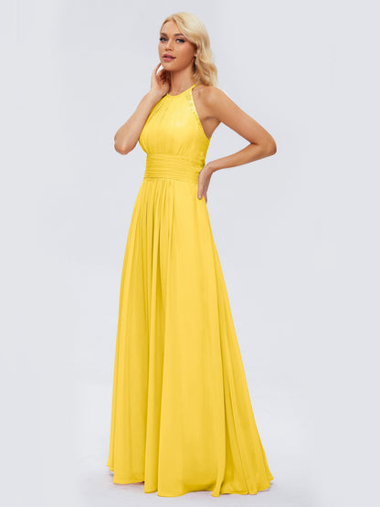 Arya Halter Chiffon Bridesmaid Dresses