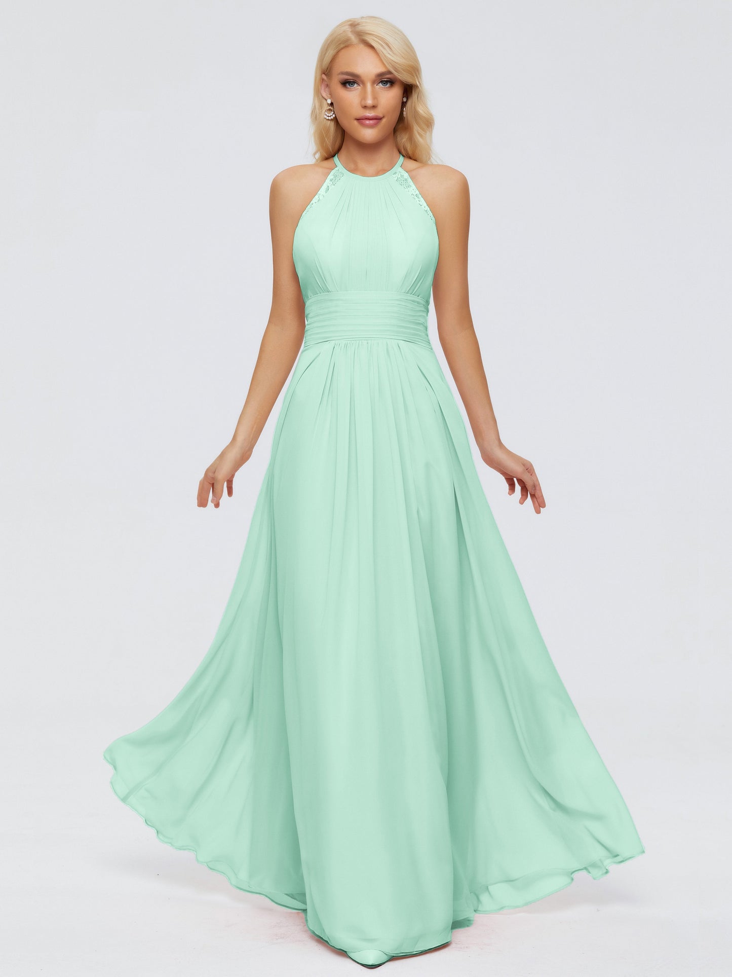 Arya Halter Chiffon Bridesmaid Dresses