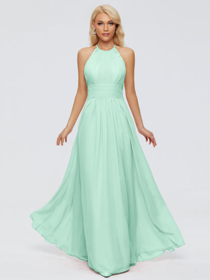 Arya Halter Chiffon Bridesmaid Dresses