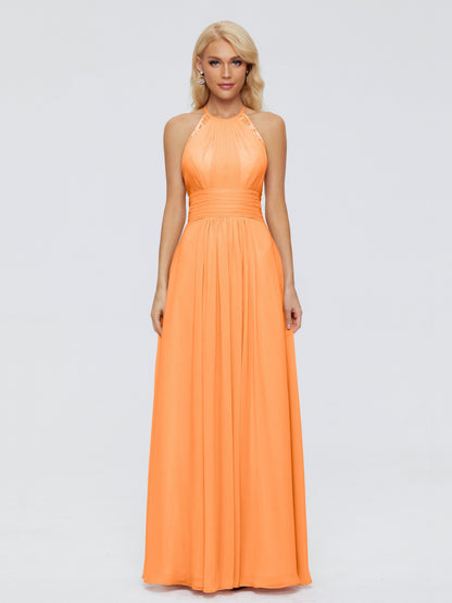 Arya Halter Chiffon Bridesmaid Dresses