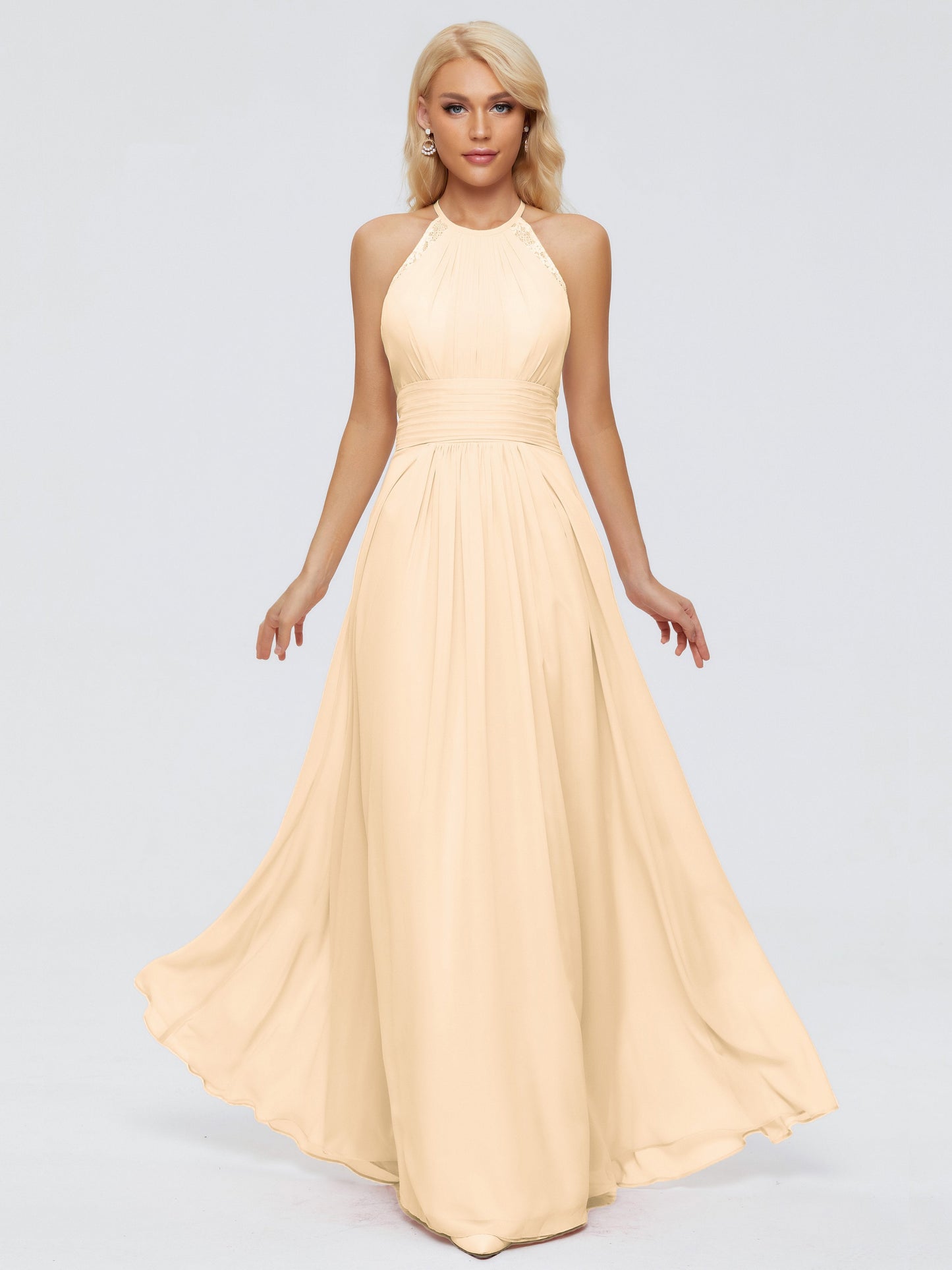 Arya Halter Chiffon Bridesmaid Dresses
