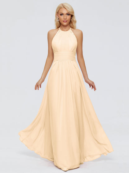 Arya Halter Chiffon Bridesmaid Dresses