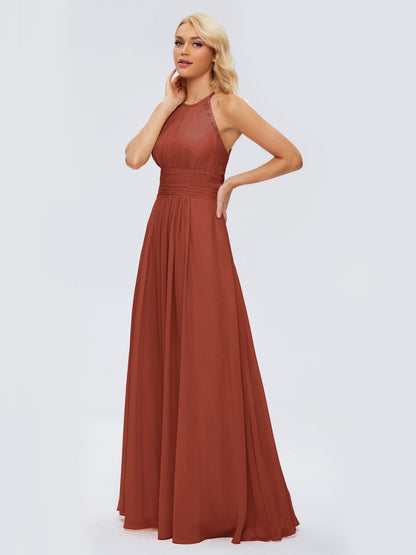 Arya Halter Chiffon Bridesmaid Dresses