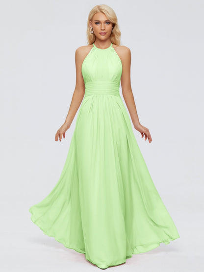 Arya Halter Chiffon Bridesmaid Dresses