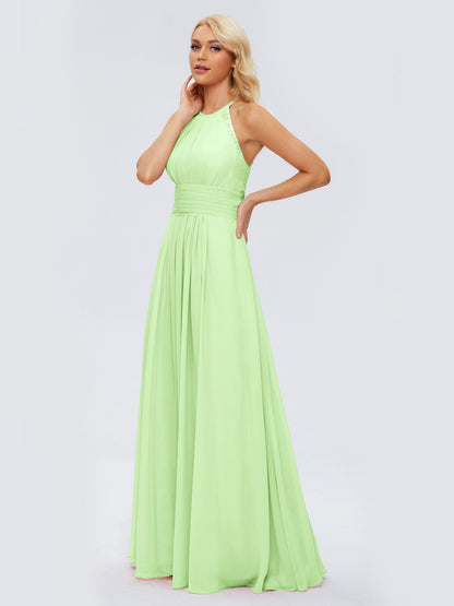 Arya Halter Chiffon Bridesmaid Dresses