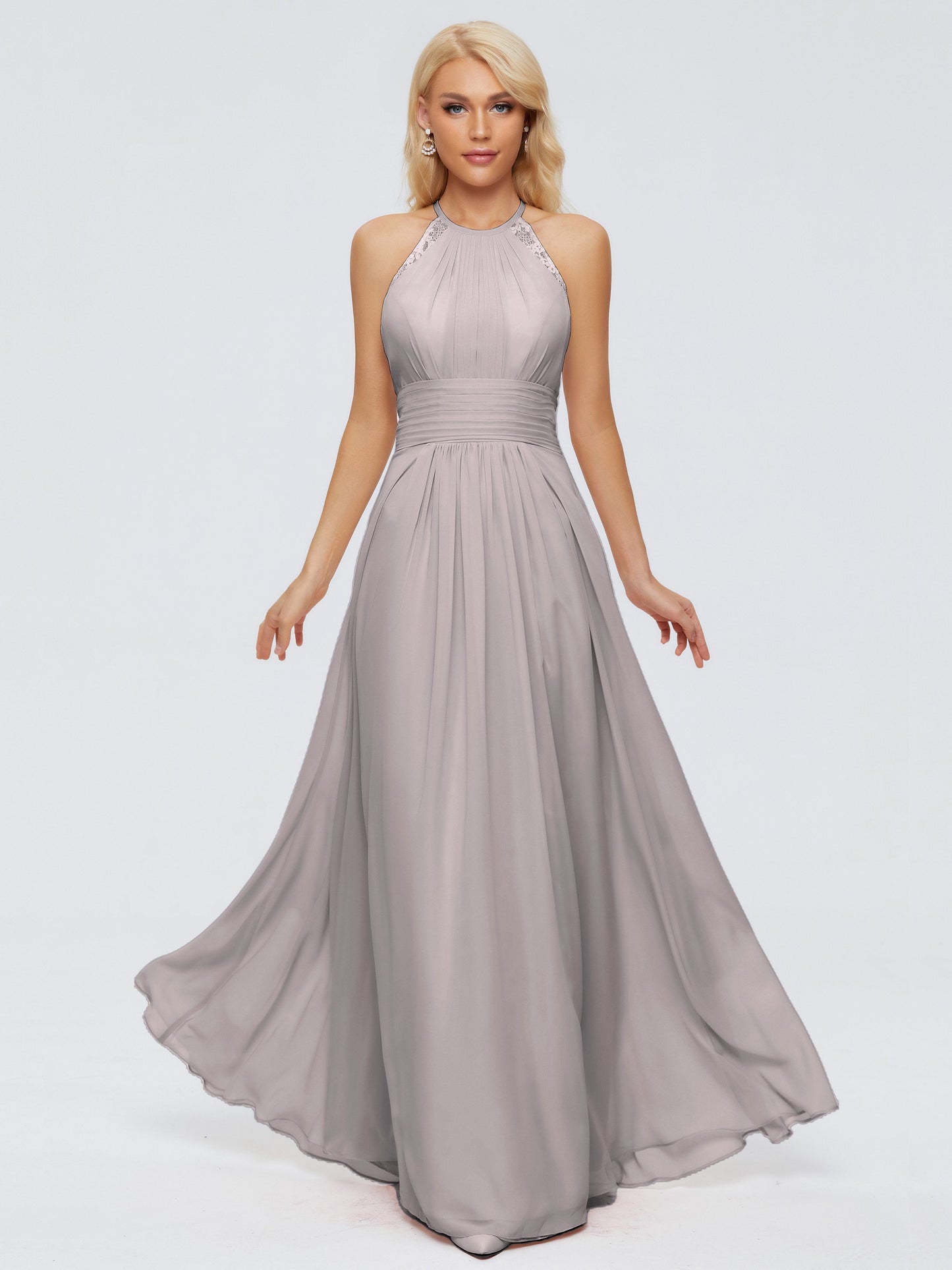 Arya Halter Chiffon Bridesmaid Dresses