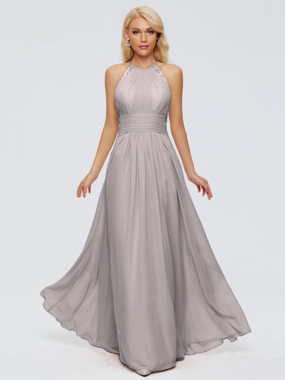 Arya Halter Chiffon Bridesmaid Dresses