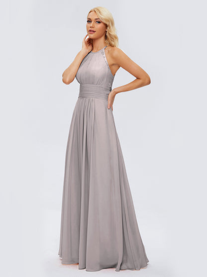 Arya Halter Chiffon Bridesmaid Dresses