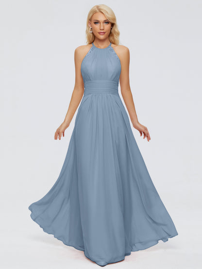 Arya Halter Chiffon Bridesmaid Dresses