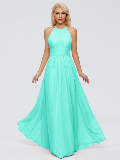 Arya Halter Chiffon Bridesmaid Dresses