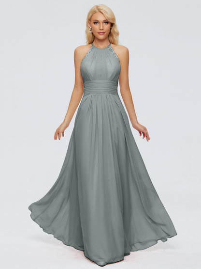 Arya Halter Chiffon Bridesmaid Dresses