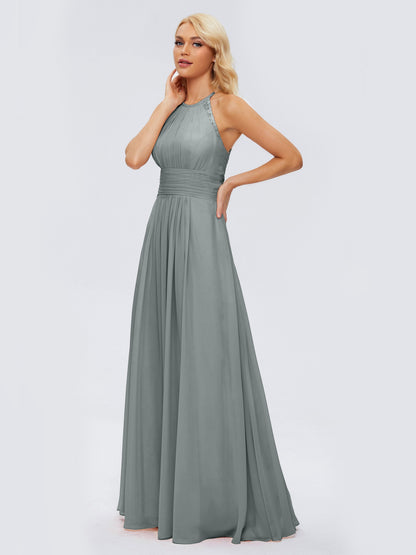 Arya Halter Chiffon Bridesmaid Dresses