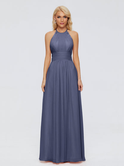 Arya Halter Chiffon Bridesmaid Dresses