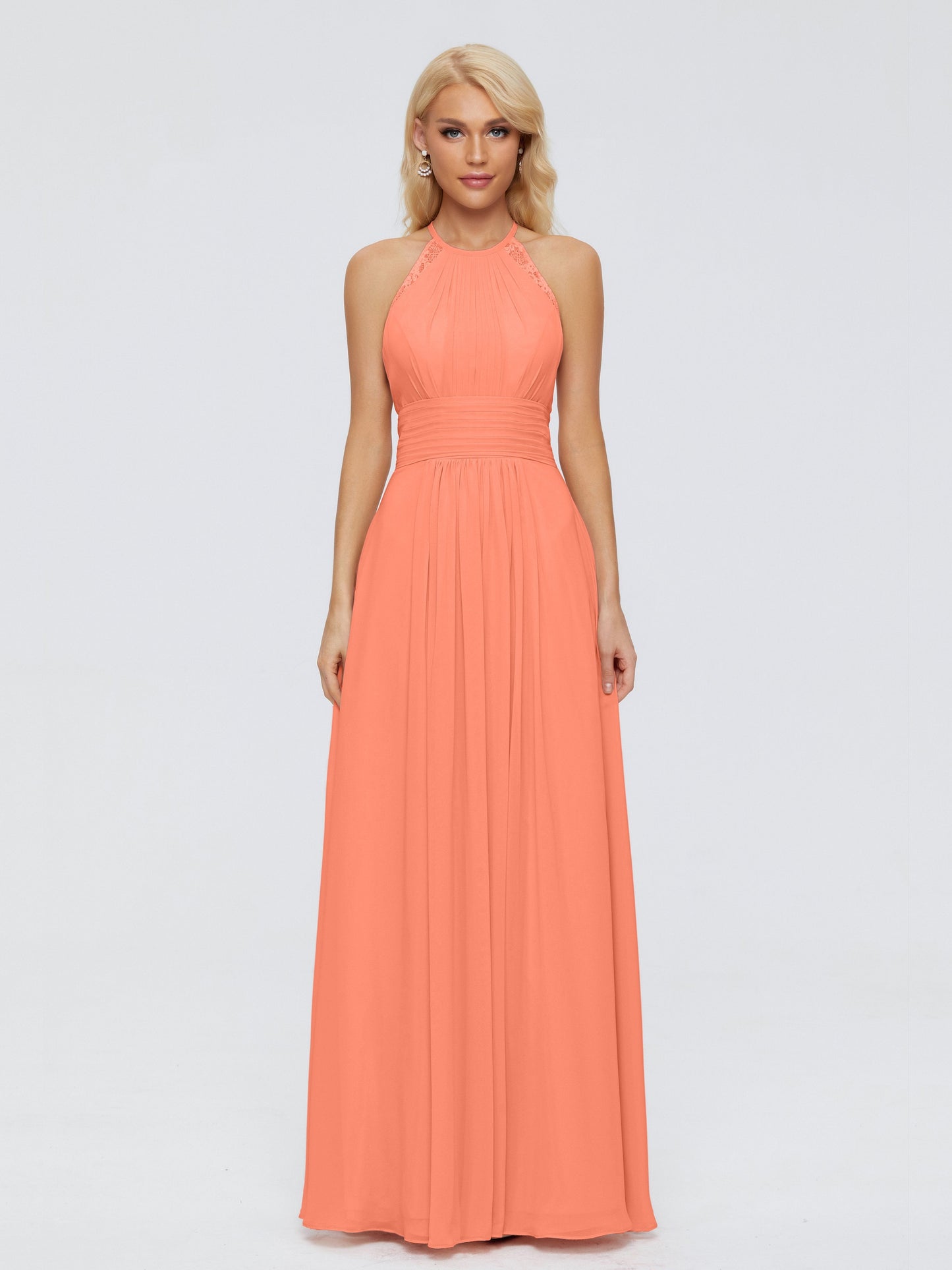 Arya Halter Chiffon Bridesmaid Dresses