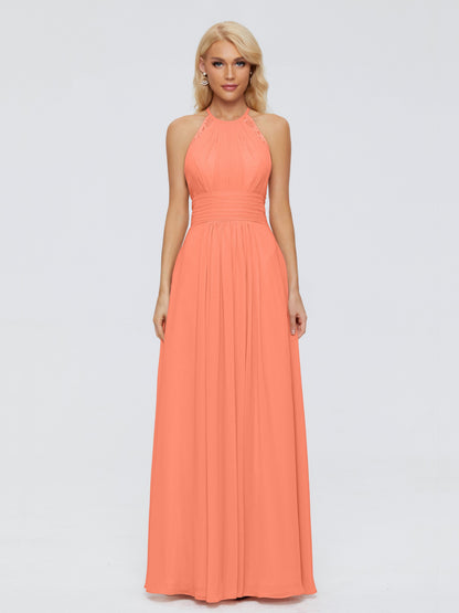Arya Halter Chiffon Bridesmaid Dresses