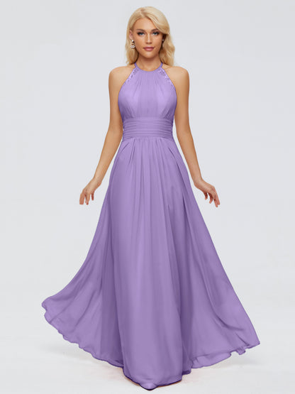 Arya Halter Chiffon Bridesmaid Dresses