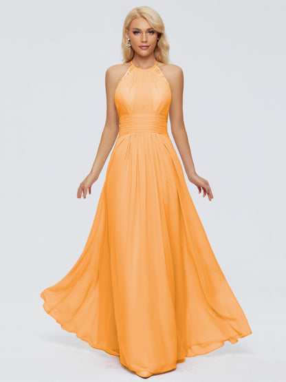 Arya Halter Chiffon Bridesmaid Dresses