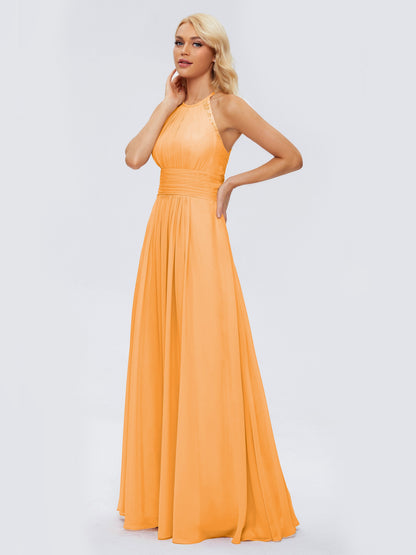 Arya Halter Chiffon Bridesmaid Dresses