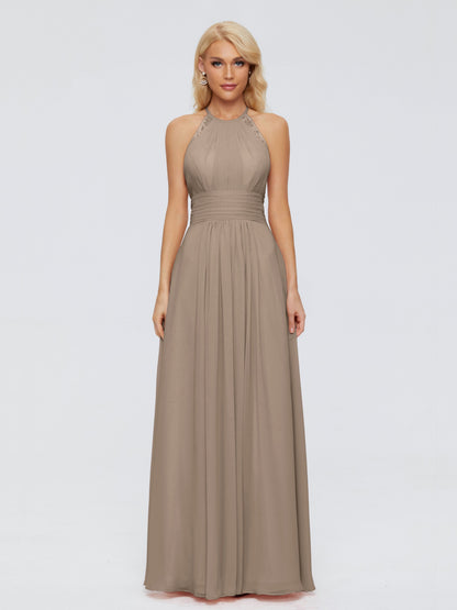 Arya Halter Chiffon Bridesmaid Dresses