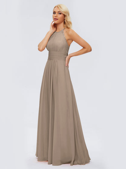 Arya Halter Chiffon Bridesmaid Dresses