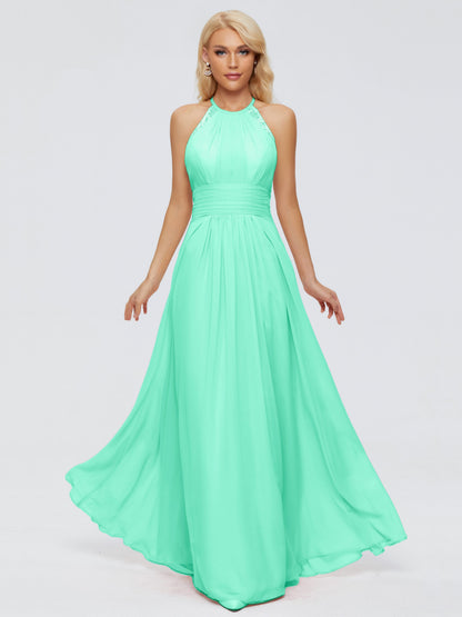 Arya Halter Chiffon Bridesmaid Dresses