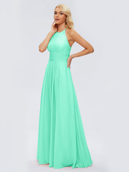 Arya Halter Chiffon Bridesmaid Dresses